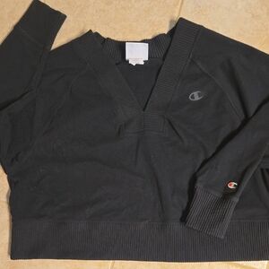 Champion Black V-Neck Pullover